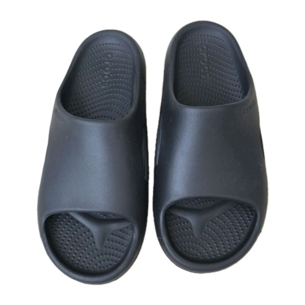 Crocs Mellow Recovery Slide Sandals Black Black Womens Size 11  Men’s Size 9 - Picture 3 of 10